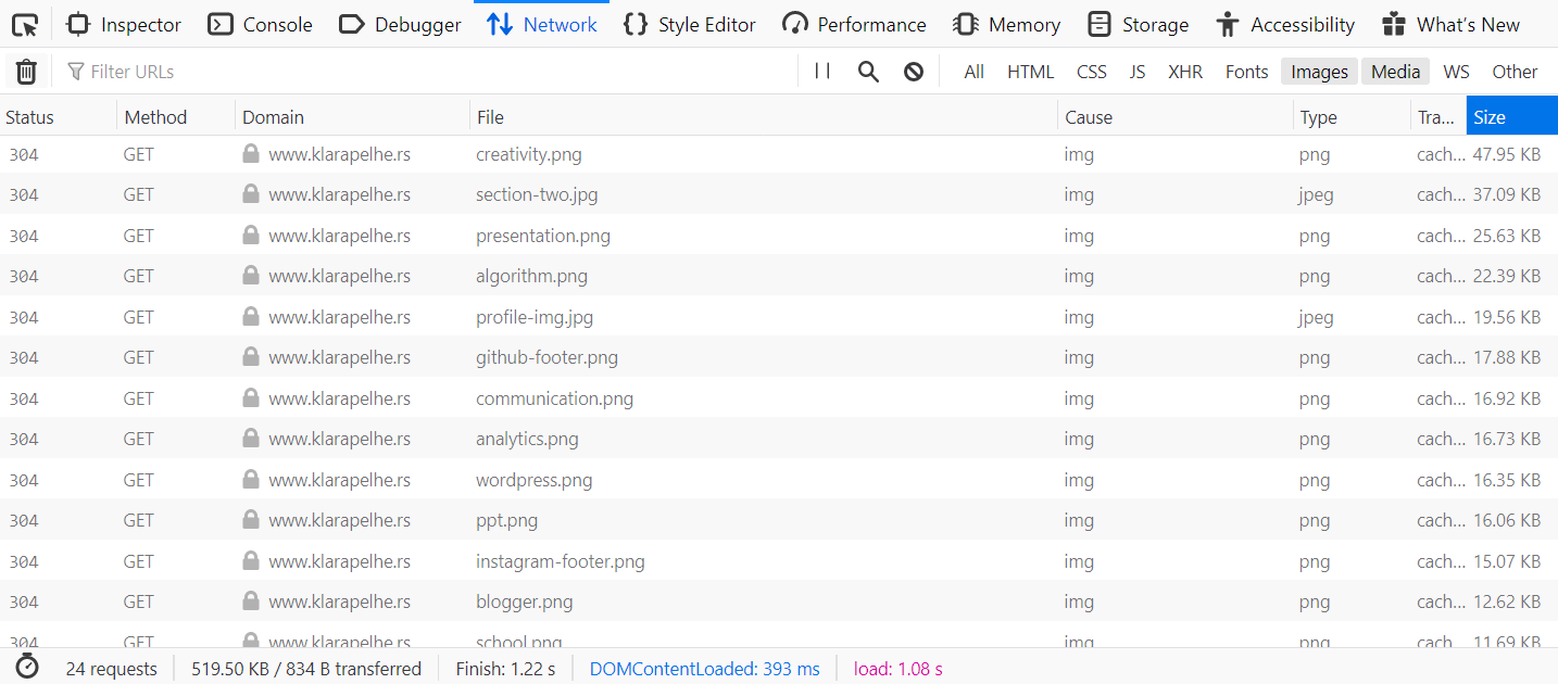mozilla console